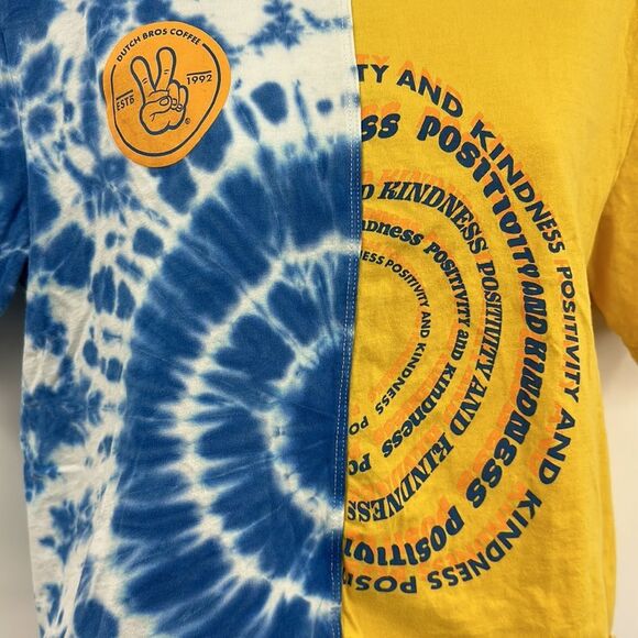 Dutch Bros Cropped Tie Dyed Tee Sz M - Picture 2 of 4